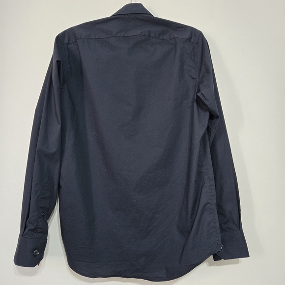 Roberto Cavalli Men’s Dress Shirt Black Long Sleeve Button Front Size M - Picture 3 of 11